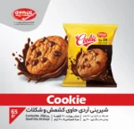 شیرینی آردی حاوی کشمش و شکلات
