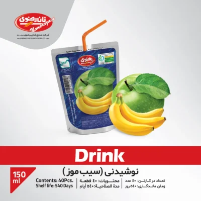 آبمیوه پاکتی سیب موز
